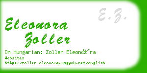 eleonora zoller business card